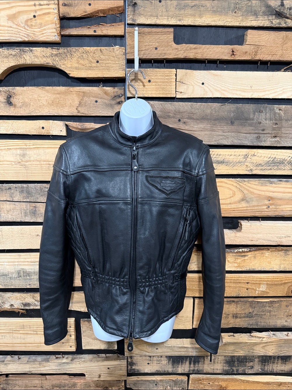 Harley Davidson Women's Medium Padded and Vented Leather Riding Jacket